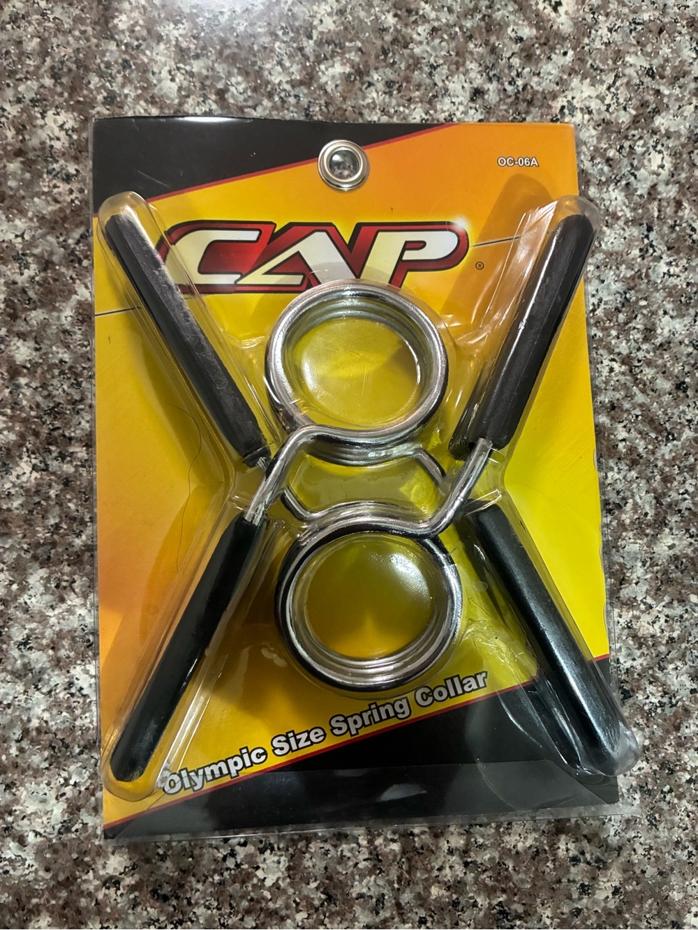 Olympic Size Spring Collar Clamps - Black Grip